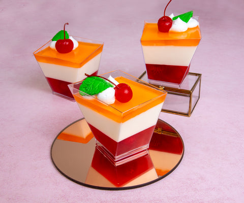 4 szt. Deser panna cotta BOX