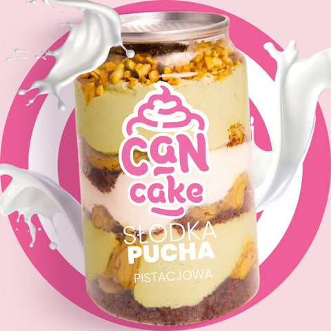Słodka Pucha Can Cake pistacjowa, 6 szt.