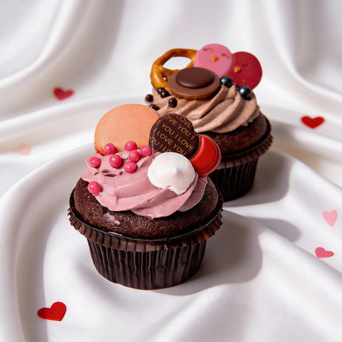 4 szt. Walentynkowe muffinki firmowe